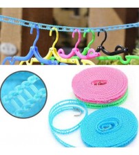 5meter Clothesline Nylon Clothes Drying Rope Windproof Clothes Line Portable Travel Clothesline Adjustable Laundry Line Hanger Rope